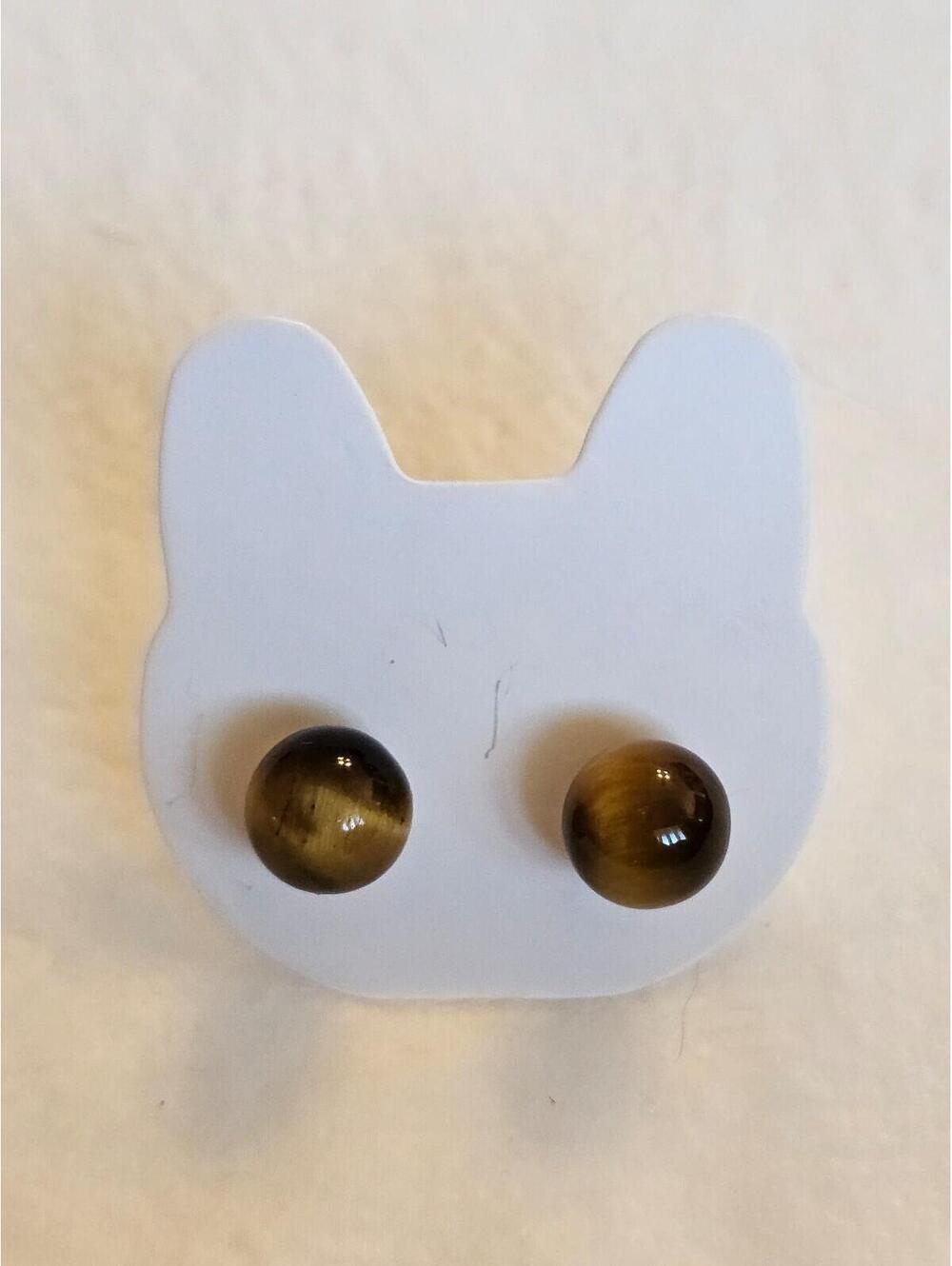 Sterling Silver Tigers Eye Earrings